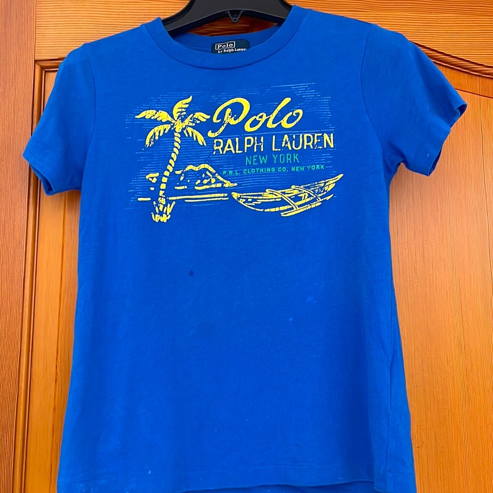 POLO RALPH LAUREN blue short sleeve size 6 boys